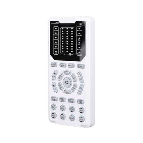 Depisuta Tragbarer Sprachwechsler, Mini Live Broadcast Voice Deluiser mit 15 Soundeffekten, Tragbarer Soundboard -Sprachwechsler für Mobiltelefon, PC, Laptops
