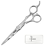 Wet and Dry Cut Professional Hair Cutting Scissors Barber Shears Japanese Aichi SUS440C Stainless Steel Tijeras de Peluqueria Shintou (6.0" Wet&Dry Cut)