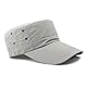 HIQIU Verstellbar Herren Schnelltrocknend Kadett Armee Kappe Cadet Hat Military Army Cap Sport Militär Mütze Sommer Atmungsaktiv Sonnenhut (DE/NL/SE/PL, Alphanumerisch, M, L, Hellgrau)