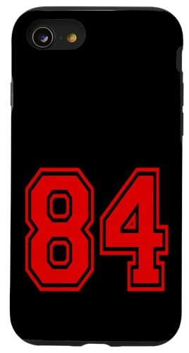 No.84 Red Sports Team Style �X�}�z�P�[�X iPhone SE (2020) / 7 / 8 �p