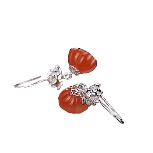 Boucles d'oreilles agate rouge naturelle chic pour vos tenues du quotidien