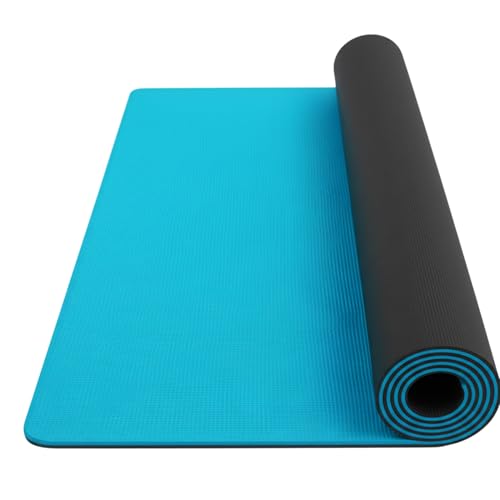 Dual Color Yoga Mat 6mm | Anti-Slip, Sweat-Resistant, Durable TPE Exercise Mat for Yoga, Workout & Meditation | Extra Grip, Lightweight, Non-Toxic...