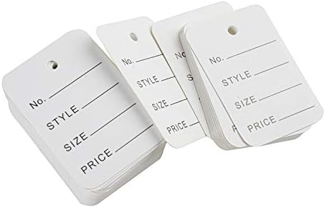 900 Pcs Price Tags, Clothes Size Tags Coupon Tags Making Tag White Store Tags Clothing Tags, 1.77 X 1.38 Inches