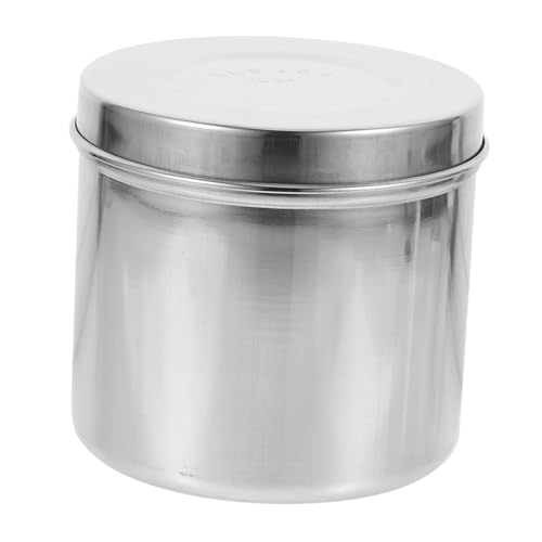 SOLUSTRE Professional Salon Stainless Jar Airtight Storage Container Gauze Container Lid for Use