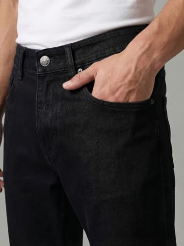 Image of Urbano Fashion Men's Relaxed Fit Washed Denim Jeans Non-Stretchable