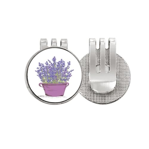 Marqueur de balle de golf de qualité en émail violet lavande et clip magnétique