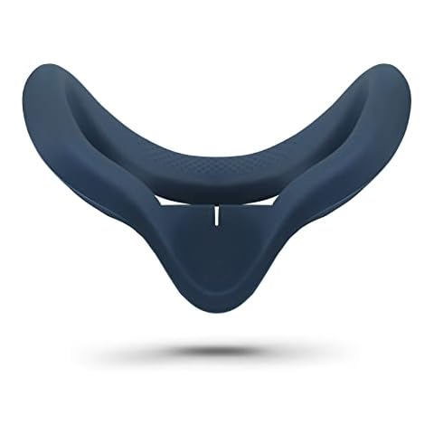Silicone Face Cover Pad Compatible with Headset Oculus/Meta Quest 2 Facial Interface with Nose Pad, Anti-Light Leakage Sweatproof Throw Protective Cover VR Accessories Cover