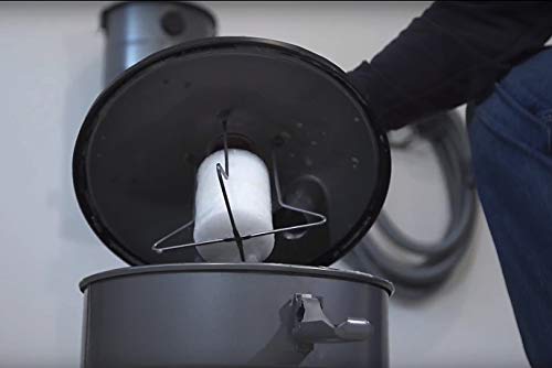 VacuMaid Wet Pick Up Kit for Garage, Utility, Central Vacuums - Slate Gray, 4 Gallon, Powder Coated Steel, Adjustable Level Float, VACUUM_CLEANER Accessory