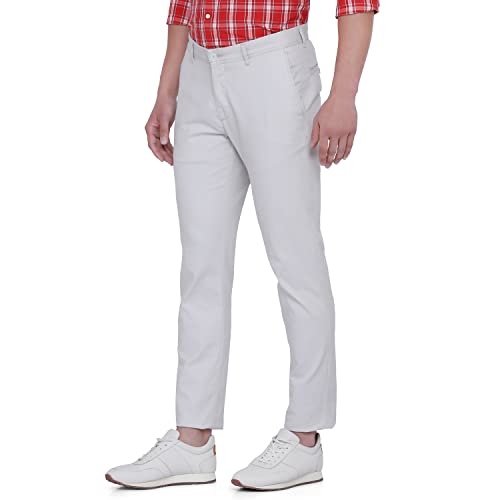 Image of blackberrys Solid Cotton Stretch Slim Fit Mens Trousers (S22BB80D3IS22FM-P)