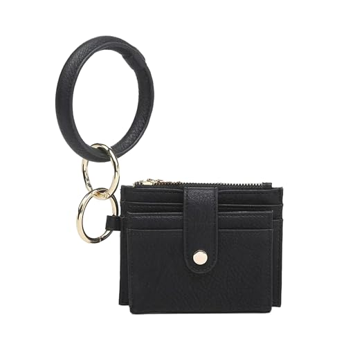 JEN & CO. Sammie Women's Bangle Wrislet Wallet Clutch With Zip Change Pocket Vegan Leather Rhubarb Purple4