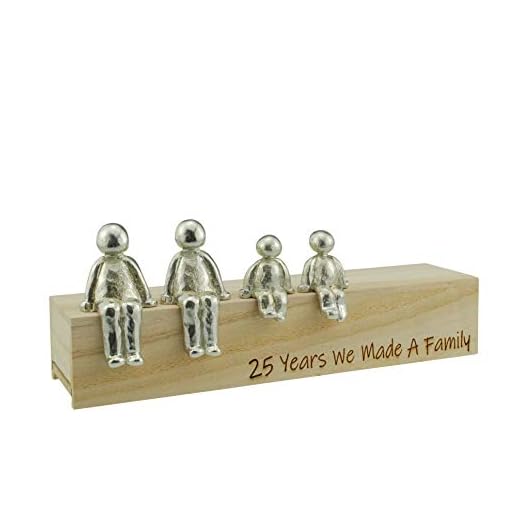 25th Anniversary Idea - 25 Years We Made A Family Metal Ornament - Choose Your Family Combination (2 Children)