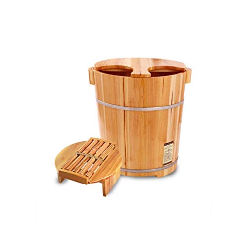 TBLOTYD Wooden Barrel Foot Spa Large Foot Bath Basin, Thickened Material Foot Bucket, Foot Tub for Soaking Feet, Relax Foot Spa. Selfless Dedication Friendship and Virtue,A+