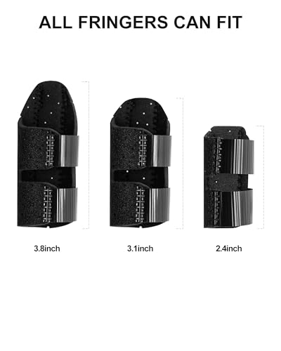 Image of Finger Splints, Trigger Finger Brace, 3PCS, 3 Sizes, Black