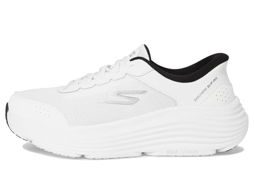 Skechers Men's Hands Free Slip-ins Max Cushioning Endeavour - Cardova Sneaker, White/Black, 10.5