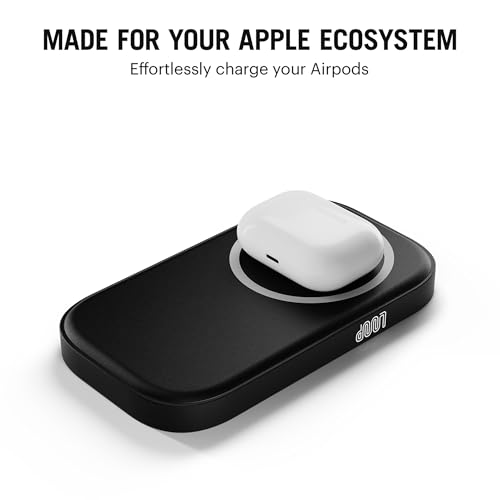 Image of DailyObjects Loop Qi2 Certified Mag-Safe Compatible Aluminium Wireless Power Bank|5000 Mah|Fast Charging 20W| Compatible with Samsung /OnePlus /iPhone 12 /13 /14 /15 /16 /Pro Max|Sleek & Light - Black
