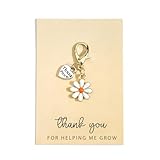 Gallkeat Dankeschön-Schlüsselanhänger, Gänseblümchen-Schlüsselanhänger mit Dankeskarte, inspirierende Geschenke für Kollegen, Freunde, Chef, Lehrer, Krankenschwestern, Kindergartenpersonal