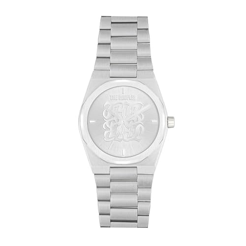 The Kooples - Montre Script - Quartz Mouvement de Montre - Largeur du boîtier: 38 mm - Acier Inoxydable - Silver - 5 ATM