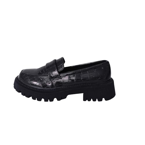 Bottines à talon bas pour femme en style décontracté et bout rond confortable