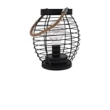 Veilleuse : cette lanterne en métal de style européen est robuste et durable, ne se décolore pas, pratique à utiliser, lampe cage en métal