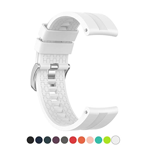 Pulseira 22mm compatível com Amazfit GTR4 A2166 silicone style cor:Branca
