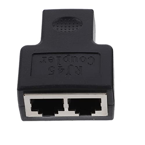 Mobestech 2pcs Ethernet Splitter Adapter to Port Network Connector for Dual Device Sharing for Use Supports High-Speed
