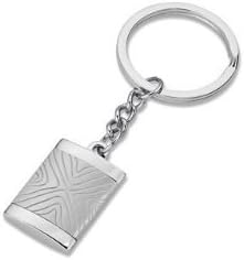 Women's Stainless Steel Wood Pattern Keyring