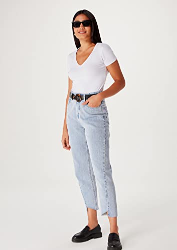 Camiseta Hering básica decote V Feminino, Branco, XG