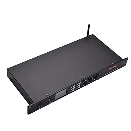 Moochy Processador de áudio digital K-1800 com microfone de 3,5 mm/placa de som USB/entrada de áudio