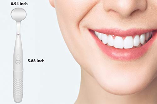 Dental Mirror with Light,Teeth Inspection LED Anti-Fog Mouth Mirror,Dentist Oral Care Tool