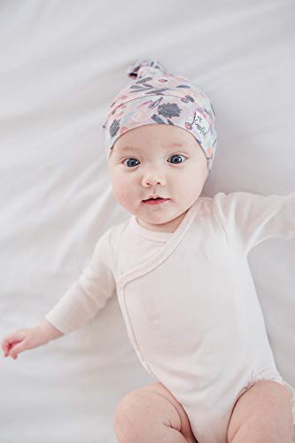 Image of Copper Pearl Baby Beanie Hat Top Knot Stretchy Soft Morgan