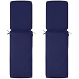 2 Pcs Outdoor Chaise Lounge Cushion Covers, 72 x 21 x 3 Inch Chair Cushion Replacement Cover, Waterproof Chaise Cushion No-Slip Cover with Zipper Ties (Not Includes Cushion)