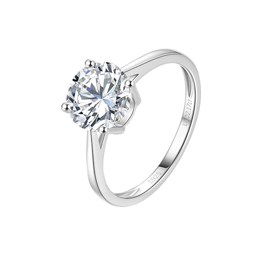 2 Carat Lab Grown Diamond Engagement Rings for Women, 14K