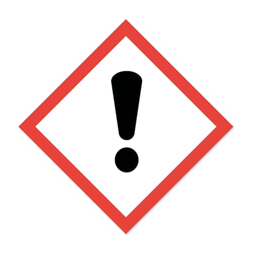 Gefahren-Aufkleber I Wetterfeste Folie mit UV-Schutzlaminat I Gefahrenstoff-Symbol mit GHS07 Reizend-Bezeichnung I 15 x 15 cm I GHS-Kennzeichnung I Warnung I Achtung I Hinweis I hin706