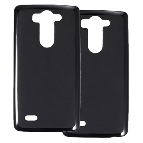 UOGNADGD 2-Pack TPU Case Compatible with LG G3 Beat Phone Cover - Shockproof Flexible Protective Accessories with Precise Cutouts (Black)