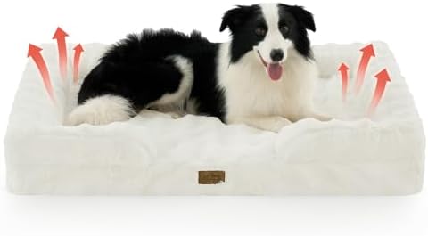 Self Warming Dog Bed for Large Size Dog, Faux Fur Orthopedic Pupp...