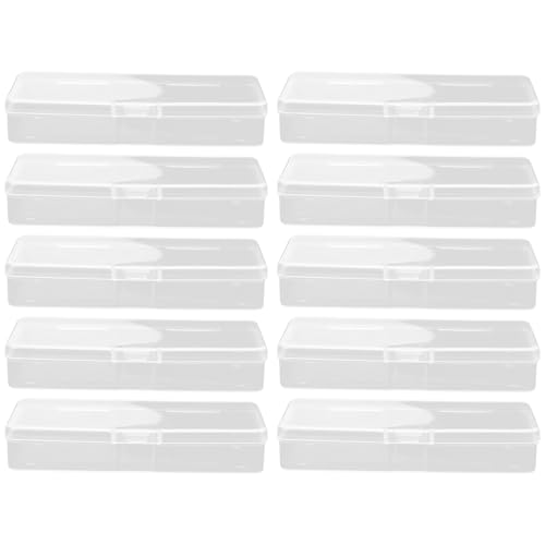 VICASKY Caja para Almacenar Cuchillas Usadas de Plástico Durable, Diseño Rectangular Compacto, Capacidad para 10 Cuchillas, Contenedor Seguro para Desecho en Cuidado Personal y Peluquería