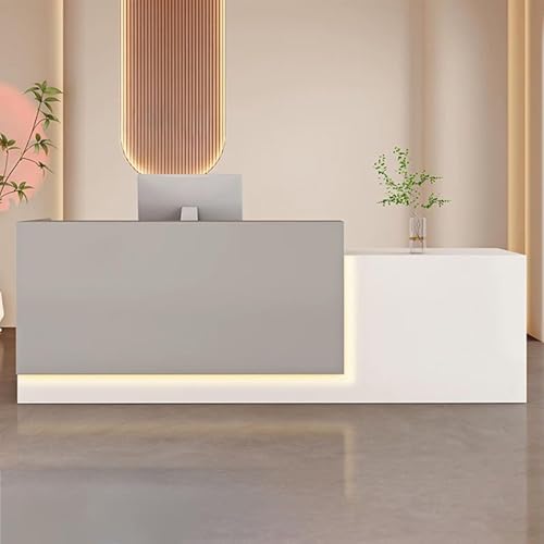 Escritorio moderno gris con bandeja para teclado, con cerradura, 120 x 60 x 100 cm, ideal para oficinas y tiendas, y funcional
