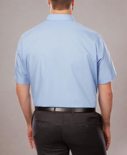 Image of Van Heusen Men's BIG FIT Short Sleeve Dress Shirts Poplin Solid (Big and Tall)