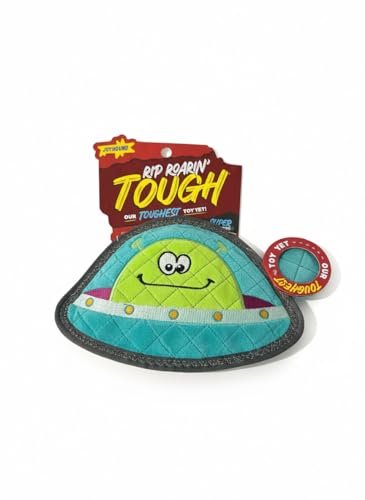 Joyhound Rip Roarin Tough Alien Dog Toy Durable Squeaky Plush for Aggressive Chewers Tough Alien Plush for Small & Medium Dogs