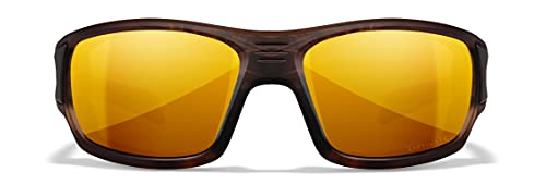 Wiley X WX Breach Captivate Polarized Sunglasses, Safety Glasses for Men and Women, UV Eye Protection for Shooting, Fishing nd Biking, Hickory Brown Frames, Bronze Mirror Tinted Lenses2