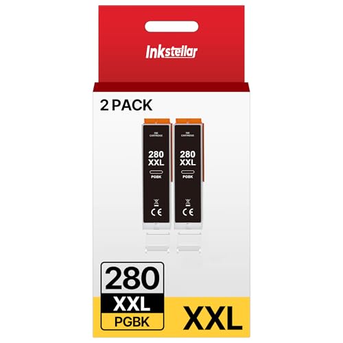 PGI-280XXL Ink Cartridges PGBK Black Replacement for Canon 280XXL 281XXL Ink Cartridges to use with Canon TR8620A TR8520 TR7520 TS9120 TS6320 TS6220 TS6120 TS702 TS8120 TS8220 TS8320 Pinter (2 PGBK)