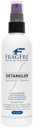 Hair Detangler Spray, 8 oz - Leave in Conditioner for Sensitive Skin and Scalp - Styling Heat Protectant Spray - Gluten Free Vegan Cruelty Free