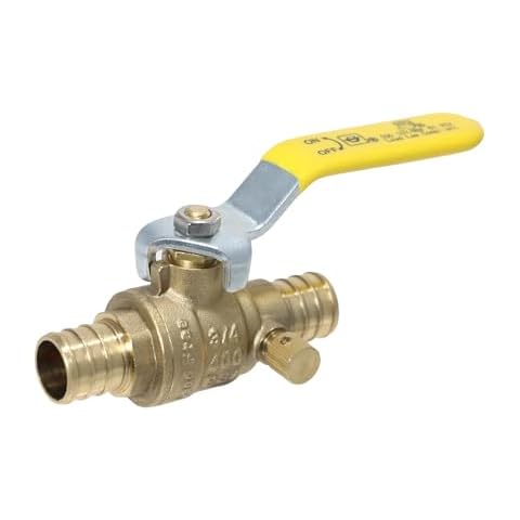 10 Pieces XFITTING 3/4" Pex Shut Off Ball Valve With Drain - Full Port, Brass Cover