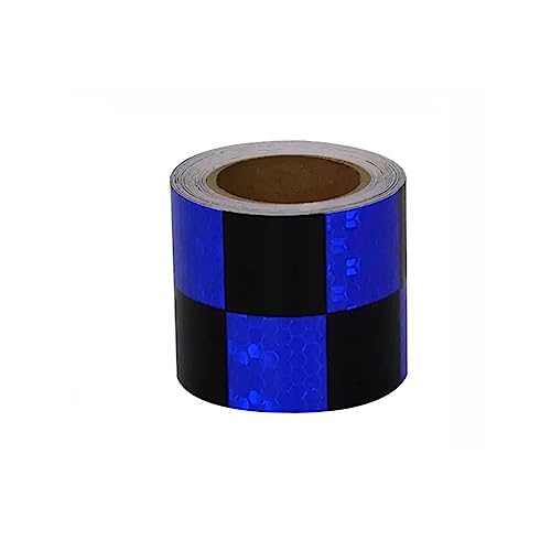 Ruban réfléchissant carré bleu et noir pour la décoration sécurisée de moto