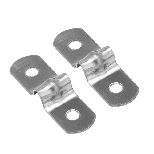 WELLOCKS Collier de serrage 32 pièces M5 U-Bracket Sangle de tuyau en acier inoxydable 304 Sangle de tuyau rigide robuste 2 trous Cintre de serrage de câble pour fixation de tuyau (D129M5) Cover
