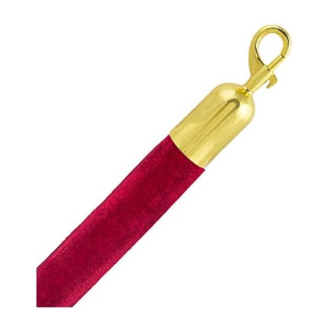 Absperrseil, Velours, mit Schnappverschlüssen (Ø 38 mm) (Red/Gold) Cover