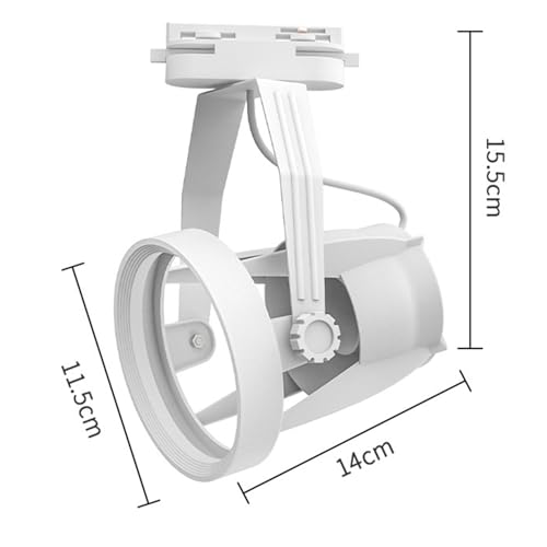 Support de rail pour éclairage de magasin et salon projecteur E27 blanc