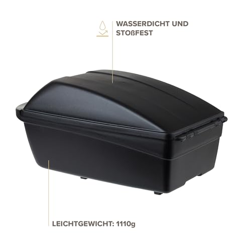 POLISPORT 8870100002 – 11L Hinterrad-Fahrrad-Topcase, abschließbar und wasserdicht, robuster Gepäckkoffer für Fahrräder, passend für MIK & MIK-HD SnapLock, schwarz