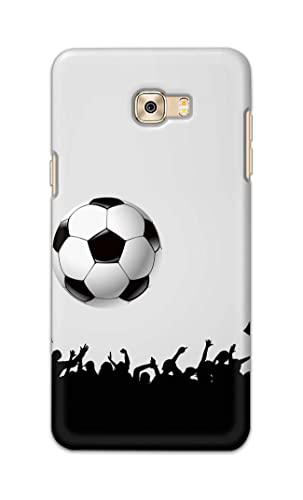 Image of Printed Hard Back Cover Case for Samsung Galaxy C7 Pro Back Cover (Football Icon) -1302