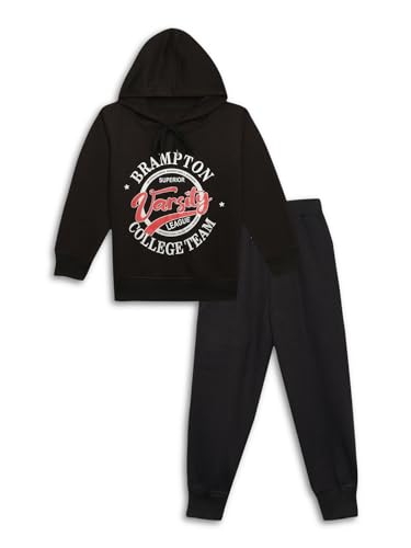 Image of Mack Jonney Printed Hooded Cotton Fleece Tracksuit Co-Ord Set for Kids-MACK38112